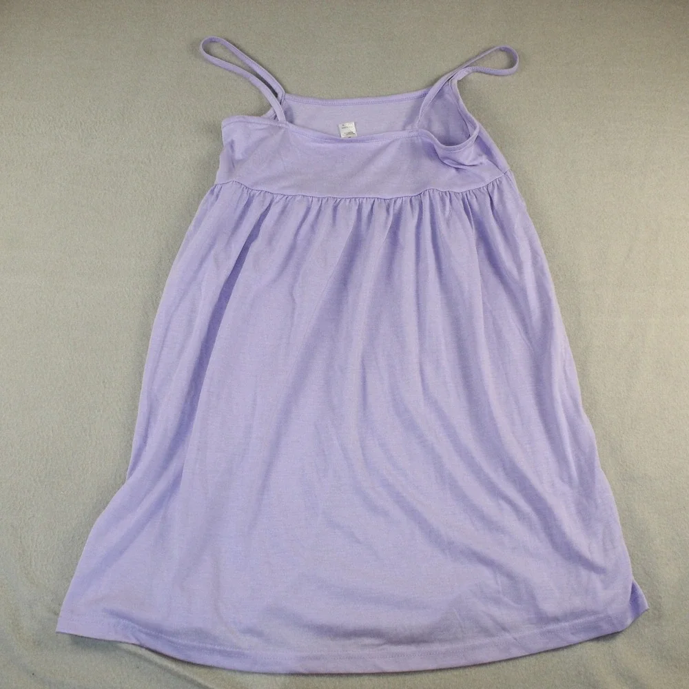Dress Spaghetti Strap Empire Waist Medium Purple Lavender Summer Casual Knit
